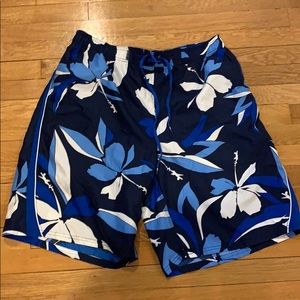 Floral print swim trunks